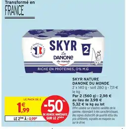Intermarché Danone du monde skyr nature offre