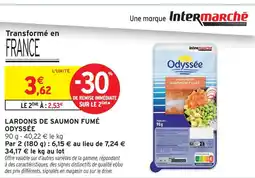 Intermarché Odyssée lardons de saumon fumé offre