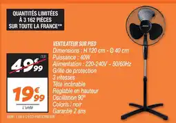 Netto Jocca ventilateur sur pied offre
