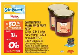 Netto Netto confiture extra fraises 50% de fruits offre
