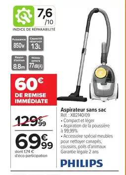 Carrefour PHILIPS Aspirateur sans sac offre