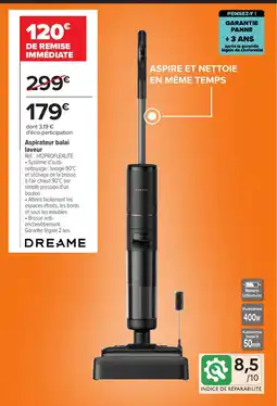 Carrefour DREAME Aspirateur balai laveur offre