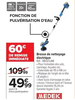 Carrefour MEDEK Brosse de nettoyage électrique offre