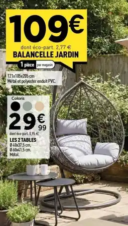 Centrakor Balancelle jardin offre