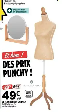 Centrakor Le mannequin carmen offre