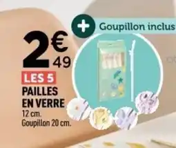 Centrakor Les 5 pailles en verre offre
