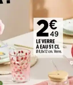 Centrakor Le verre à eau offre