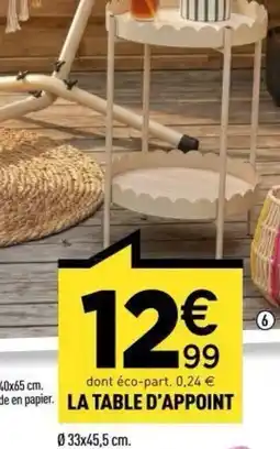 Centrakor La table d'appoint offre