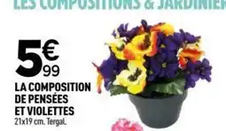 Centrakor La composition de pensées et violettes offre