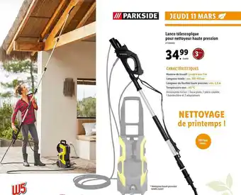 Lidl Lance Télescopique Pour Nettoyeur Haute Pression Parkside offre