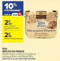 Carrefour Contact Reflets de france - pate offre