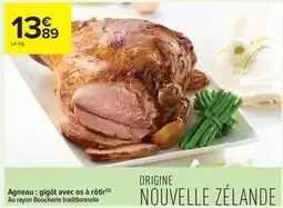 Carrefour Contact Agneau: gigot avec os à rôtir offre