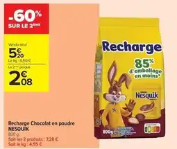 Carrefour Contact Nestlé - recharge chocolat en poudre offre