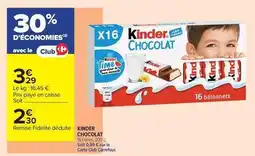 Carrefour Contact Kinder - chocolat offre