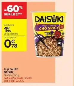Carrefour Contact Cup nouille offre