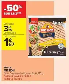 Carrefour Contact Wraps offre