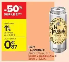 Carrefour Contact La goudale - bière offre