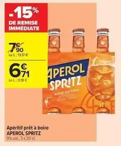 Carrefour Contact Aperol - aperitif prêt à boire offre