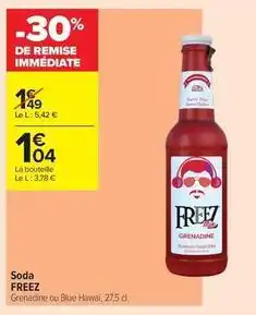Carrefour Contact Hawai - soda offre