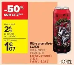 Carrefour Contact Slash - bière aromatisée offre