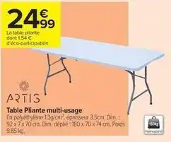 Carrefour Contact Artis - table pliante multi-usage offre