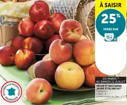 Super U PÊCHE ET NECTARINE JAUNE ET BLANCHE offre