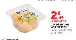 Super U DES DE MELON VOIE VERTE offre