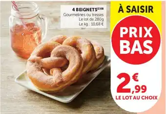 Super U 4 BEIGNETS offre