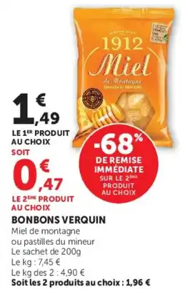 Super U BONBONS VERQUIN offre