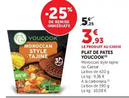 Super U PLAT DE PATES YOUCOOK offre