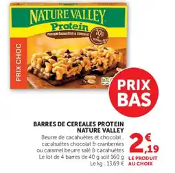 Super U BARRES DE CEREALES PROTEIN NATURE VALLEY offre