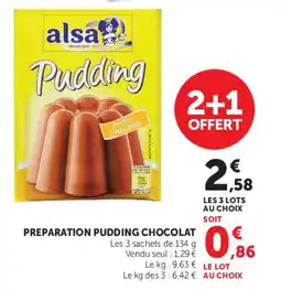 Super U PREPARATION PUDDING CHOCOLAT offre