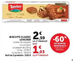 Super U BISCUITS CLASSIC LOACKER offre