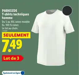 Lidl PARKSIDE T-shirts techniques homme offre