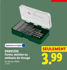 Lidl PARKSIDE Forets, mèches ou embouts de vissage offre