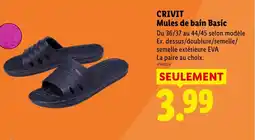 Lidl CRIVIT Mules de bain Basic offre