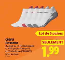 Lidl CRIVIT Socquettes offre