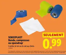 Lidl SENSIPLAST Bande, compresses ou sparadrap offre