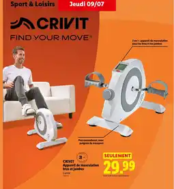 Lidl CRIVIT Appareil de musculation bras et jambes offre