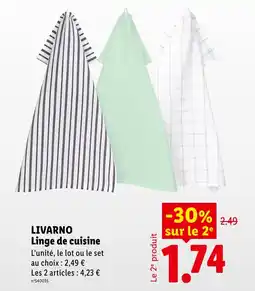 Lidl LIVARNO Linge de cuisine offre