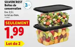 Lidl SILVERCREST Boîtes de conservation offre