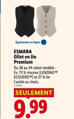 Lidl ESMARA Gilet en lin Premium offre