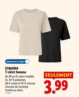Lidl ESMARA T-shirt femme offre