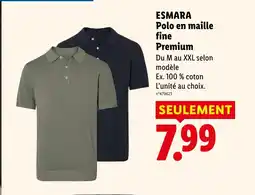 Lidl ESMARA Polo en maille fine Premium offre