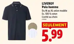 Lidl LIVERGY Polo homme offre