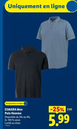 Lidl ESMARA Men Polo Homme offre