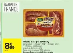 Carrefour Plateau maxi grill BBQ Party offre
