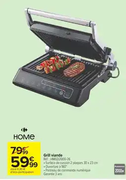 Carrefour HOME Grill viande offre