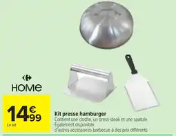 Carrefour HOME Kit presse hamburger offre