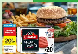 Carrefour CHARAL Hachés au boeuf surgelés Format Familial offre